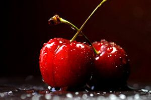 Red fresh cherries