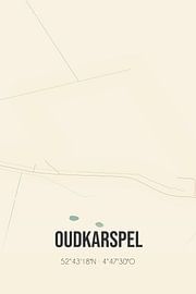 Alte Karte von Oudkarspel (Nordholland) von Ortsdrucke