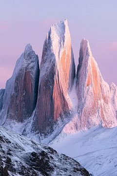 Berglandschap in het ochtendlicht van Poster Art Shop