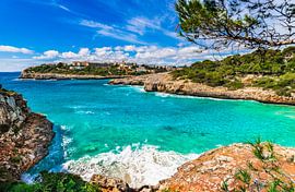 Beach seaside bay of Cala Anguila, Majorca Spain, Balearic islands by Alex Winter