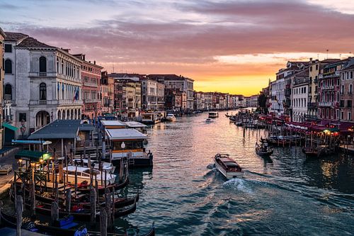 Zonsondergang Canal Grande Venetië