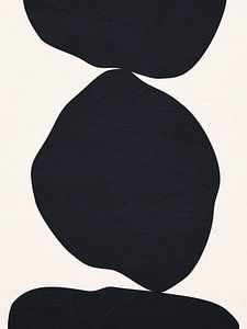 Organische abstrakte Kunst - Schwarz-Weiß-Töne