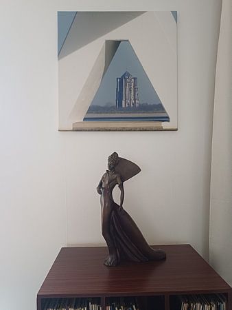 Dikke Toren in frame of Zeeland Bridge