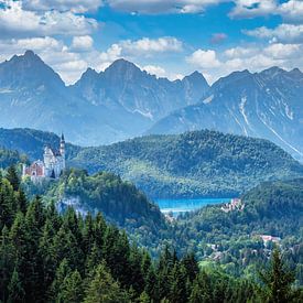 Koninklijke kastelen Neuschwanstein en Hohenschwangau van Einhorn Fotografie