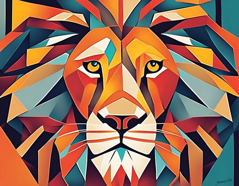 Abstract Art – Lion 1 by Johannas Art Creations