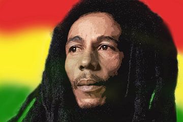 Bob Marley, King of Reggae. van Gert Hilbink