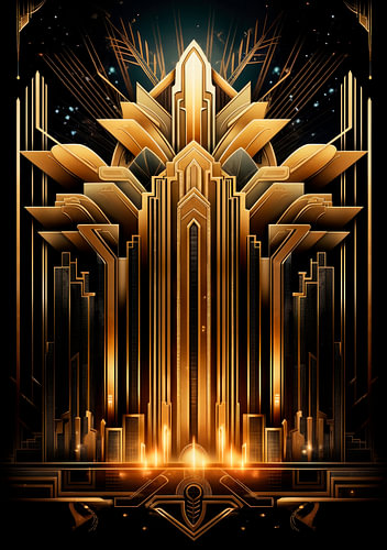 Art Deco Print Poster Muurkunst