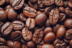 Nahaufnahme von Kaffeebohnen