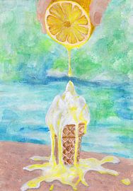 Sommerliches Eis mit Zitrone – erfrischend und farbenfroh von Studio Kunst & Kracht
