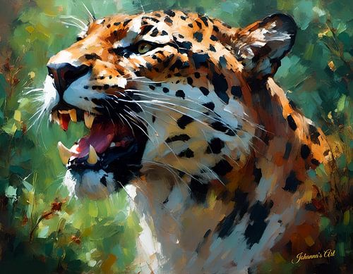 Wilde dieren - Geabstraheerd surrealisme - Luipaard