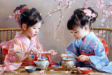 Japanese children playing by Egon Zitter
