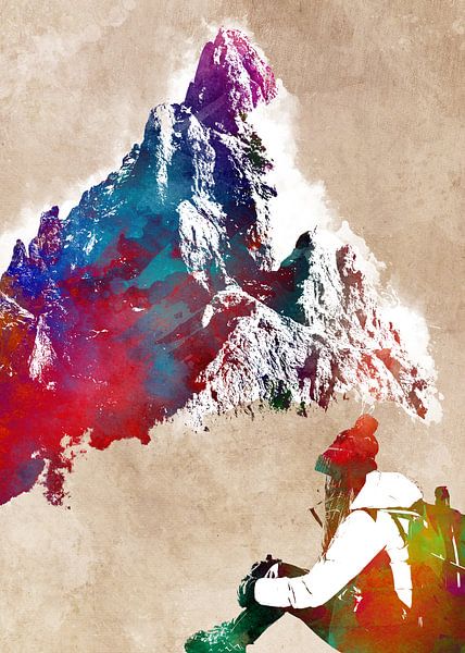 mountaineer climbing sport art #mountaineer #climbing #sport by JBJart Justyna Jaszke