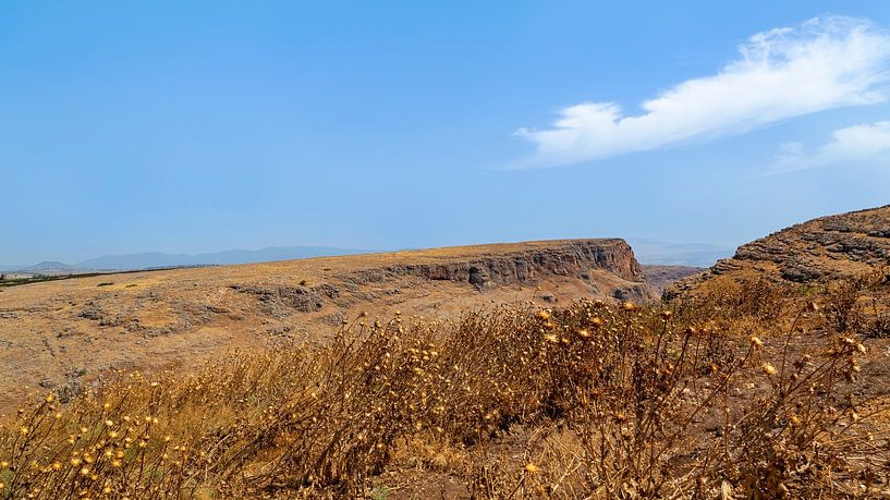 Berglandschaft mit Felsen auf dem Berg Arbel, Galiläa, Israel, Naher Osten von Mieneke Andeweg-van Rijn