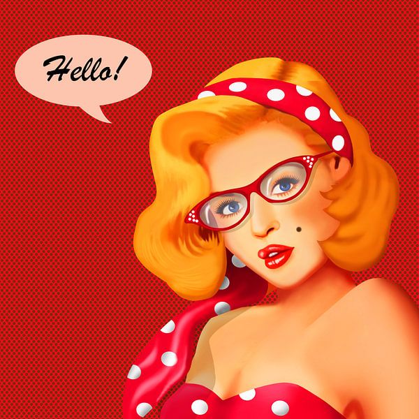 Say hello! Variant 2 in square format by Monika Jüngling