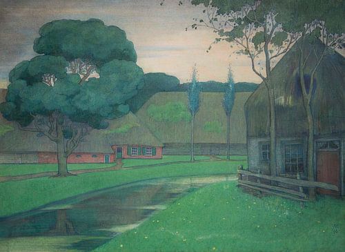 Simon Moulijn, Drents landschap, 1896