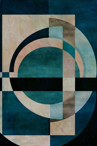 Mid Century Geographic Figures nr I by Jan Keteleer (JanKé): A Journey Beyond the Canvas