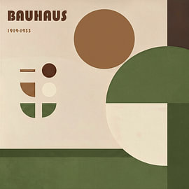 Bauhaus Geometric Style Poster by STUDIO ARTSY