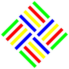 No Crossing | Open | S=2 | Gap=1 | Color=4 | RGBY | Center=Blue