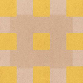 Abstract geometric art inspired by Josef Albers. Soft yellow and beige by Dina Dankers