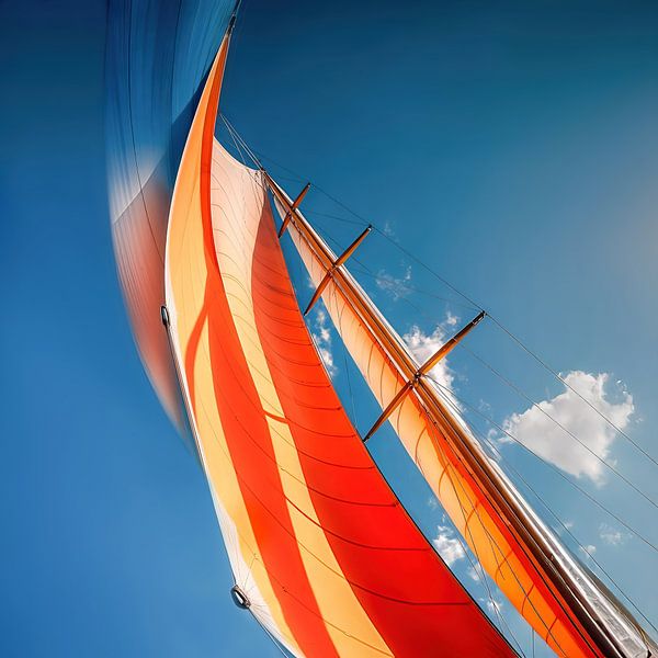 Under the sail - view into freedom-01 by Rautenberg Digital Art Maritim