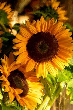 Zonnebloemen van Frans Van der Kuil