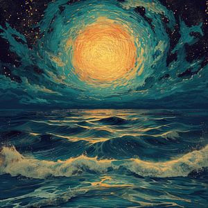 Mond Wellen Meer Ozean Maritim Nacht