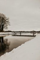 Paysage de neige du Nord-Brabant