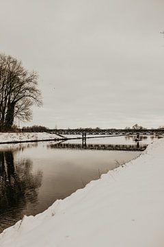 Sneeuw Landschap Noord-Brabant van Sanne van Pinxten