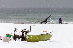 Ostseeküste in Ahrenshoop im Winter