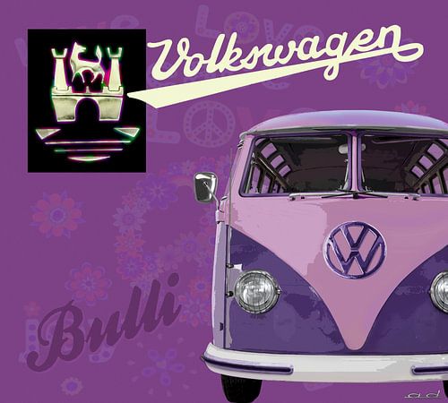 Volkswagen T1 Samba pink