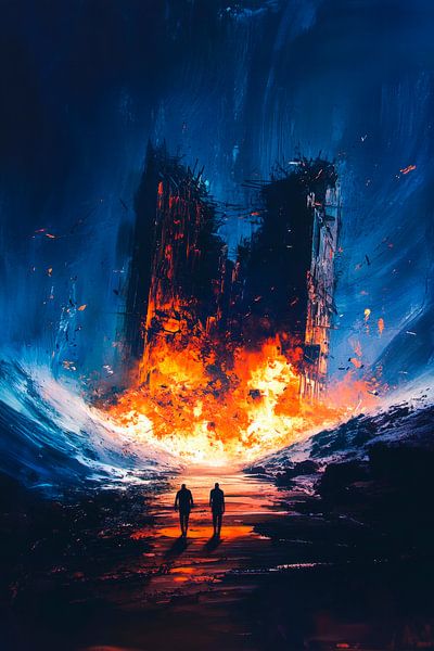 Vague ardente de destruction par Poster Art Shop