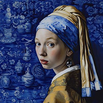 Girl with a Pearl Earring by Vlindertuin Art