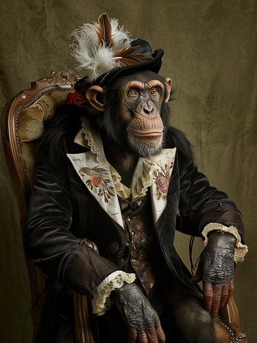 Singe avec des vêtements
