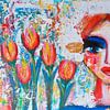Boerin met Tulpen van Danielle Ducheine