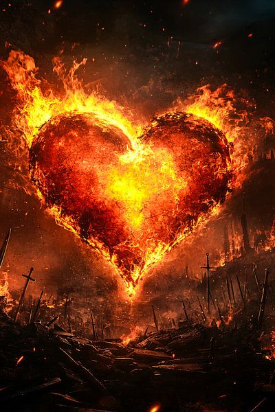 Firing heart into ruins by Art & Soul Creations