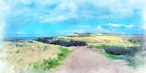 Pad over de duinen bij Domburg, Zeeland