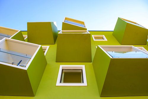 Zomerse groene balkons