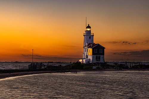 The horse of Marken, lighthouse in the Netherlands by Gert Hilbink