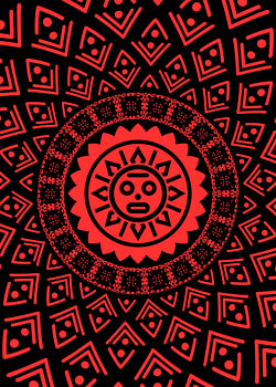 Aztekischer Sonnengott Design