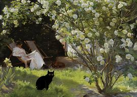 Cat Print Famous Painting by Outdoor Way