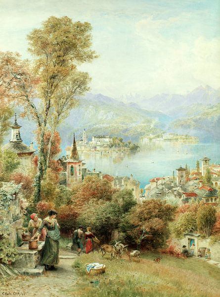 Ebenezer Wake Cook,Orta van de Sacro Monte, Noord-Italië van finemasterpiece