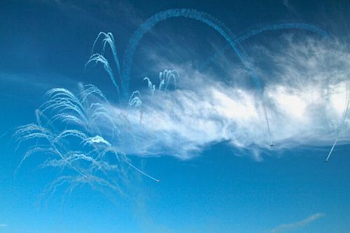 Vliegshow boven Barcelona