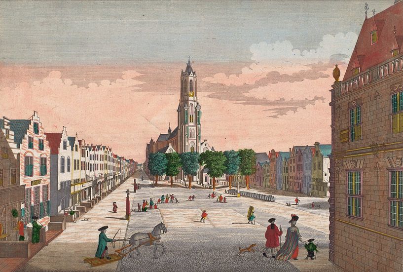 Balthasar Friedrich Leizel, View of the Nieuwe Kerk in Delft, 1742 - 1801 by Atelier Liesjes