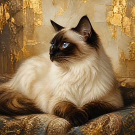 Katzenkunst-Sammlung – Balinesische Katze