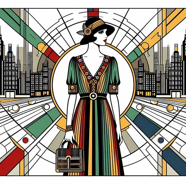 Art Deco mode vrouwen van Tatjana Korneeva