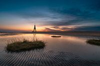 Kugelbake bij zonsopgang
