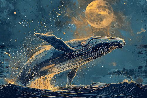 Wal - Kosmischer Sprung von Poster Art Shop