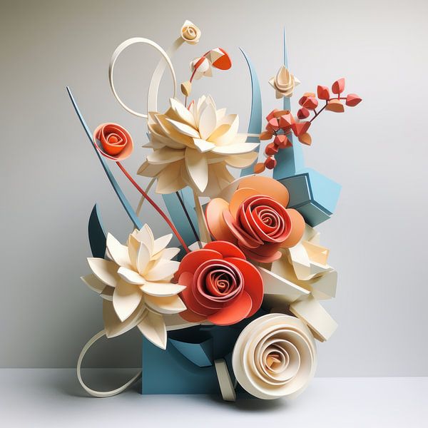 Flowers - Colourful and Abstract by New Future Art Gallery