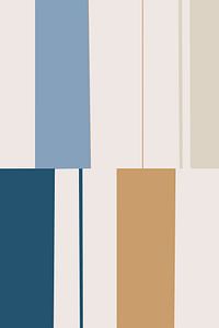 Mozaïek Blauw 1 | Geometrische Colorblocking