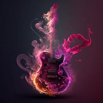 Pink lady Gitar by Natasja Haandrikman